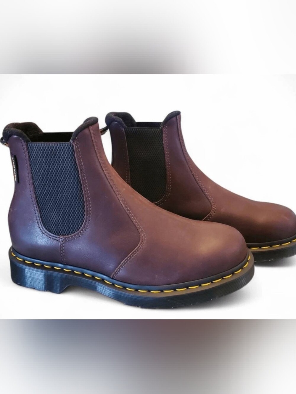 NWT Dr. Martens 2976 WarmWair Chelsea Boots  Brown Leather M 8, W 9.  NO BOX